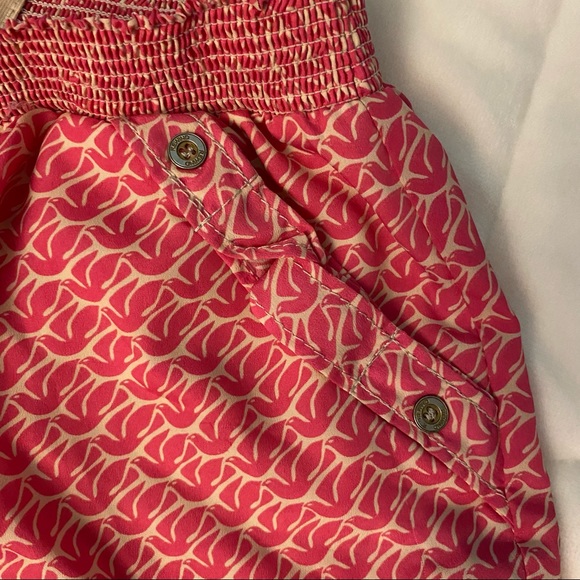 Rewind Pink and Cream Patterned Shorts - Picture 3 of 5